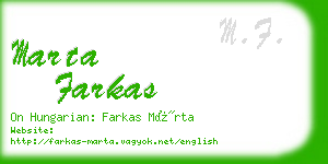 marta farkas business card